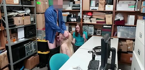  Girlfriend Fucked by Mall Officer as Her Bf Watches